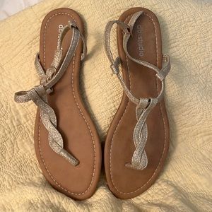 Gold sandals size 9.